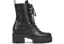 Bottines à lacets avec détail GG pour femme