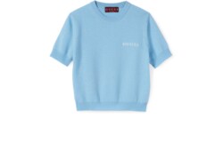 Top de cashmere con intarsia