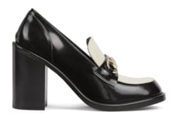 Mocasín con tacón y Horsebit para mujer