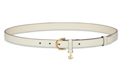 Thin belt with stirrup buckle