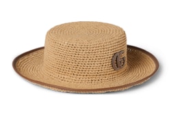 Cappello in paglia con logo GG