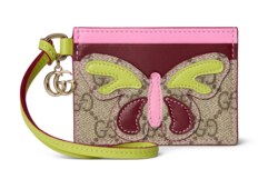 กระเป๋าใส่บัตร Card case with Double G and butterfly