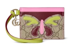 Card case with Double G and butterfly