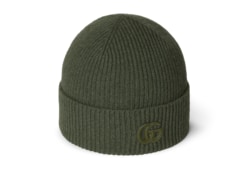 Cashmere hat with patch