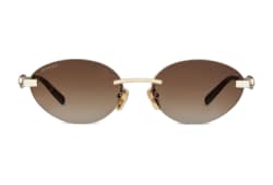 Rahmenlose ovale Sonnenbrille