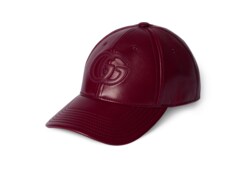 Cappellino da baseball in pelle con Doppia G