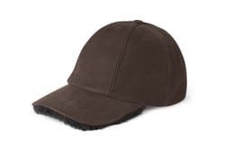 Baseballkappe aus Baumwolle und Shearling