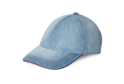 Casquette en denim avec Double G