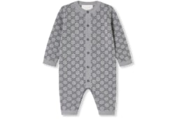 Mono de jacquard de lana con GG para bebé