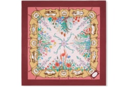 Carré en twill de soie imprimé