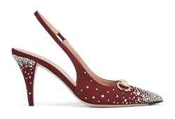 Women's slingback pump with crystal Horsebit