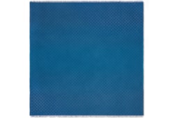 Scialle in lana e cotone con GG lamé stampato