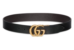 Cinturón de Piel Reversible con Hebilla de Doble G