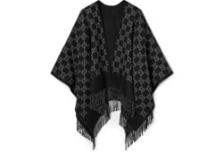 GG wool jacquard cape
