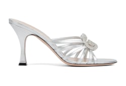 Women's slide sandal with crystal Interlocking G