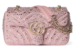 Kleine GG Marmont Schultertasche mit Kristallen