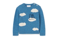 Baby wool sweater with embroidery