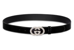 Thin belt with Interlocking G buckle