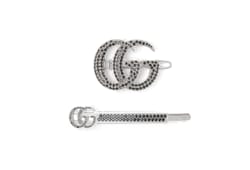 Ensemble de barrettes Double G avec cristaux