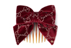 Barrette à cheveux en velours doux avec cristaux