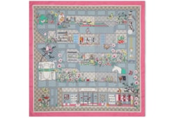 Carré en twill de soie imprimé