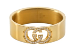 Gucci Interlocking crystal cuff bracelet