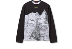 T-shirt in jersey di cotone tecnico stampato