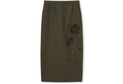 Gonna in lana mohair con ricamo