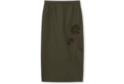 Wool mohair skirt with embroidery