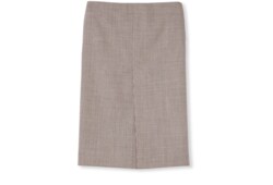 Rock aus Wolle mit Vichykaro und Stickerei