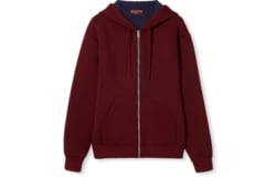 Veste zippée en jersey de coton et viscose double