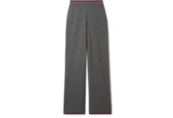 Soft rib felted wool pants