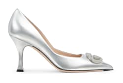 Women's pump with crystal Interlocking G