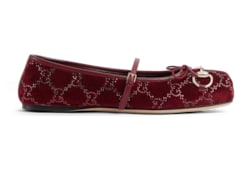 Ballerines Gucci Horsebit avec détail GG en cristaux pour femme