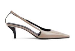 Décolleté slingback donna con logo con cristalli