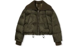 Fine gabardine nylon puffer jacket