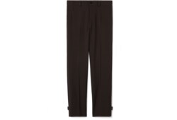 Pantalone in gabardina di lana con logo