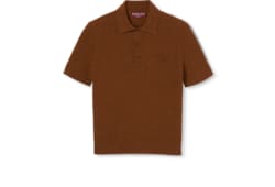 Polo in maglia di lana e cashmere a coste