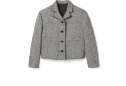 Jacke aus Mouliné-Doppelgewebe aus Baumwolle und Wolle