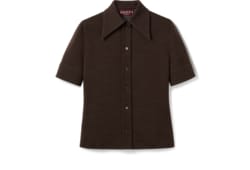 Chemise en jersey de laine et coton