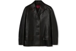 Veste en cuir doux effet vieilli