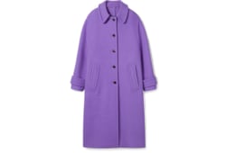 Compact wool cashmere coat