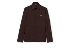 Hemd aus Polyester-Twill mit Horsebit-Detail