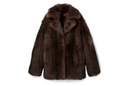 Caban en shearling à poils longs doux