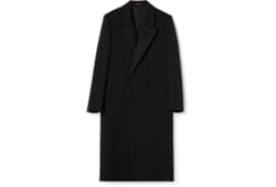 Double wool and satin coat