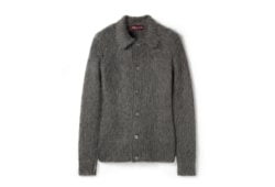 Brushed wool mohair cardigan
