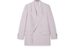 Double-breast wool gabardine jacket