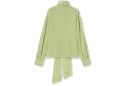 Crêpe de chine shirt with neck bow