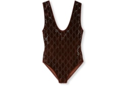 GG crystal embroidered bodysuit