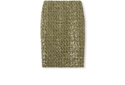 Gonna in lana e cotone bouclé